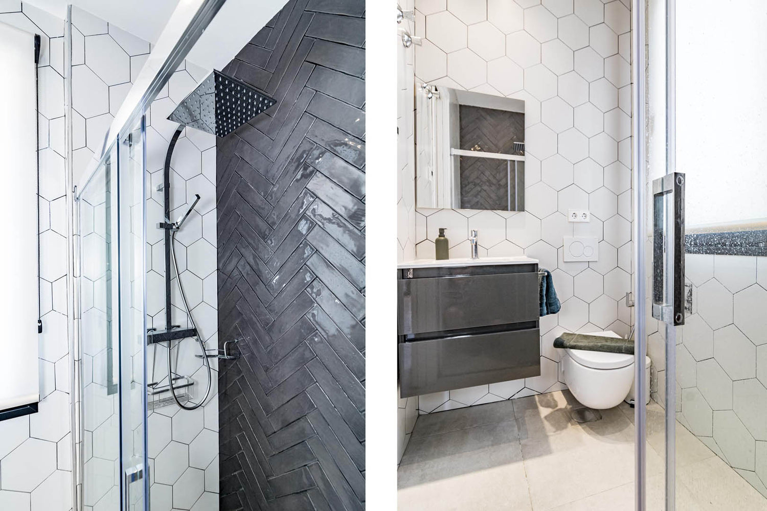 Third bathroom of third bedroom suite of Villa, Marbella luxury Beach House short term rental, located on the beach side at Marbella´s exclusive Golden Mile just steps from the sea