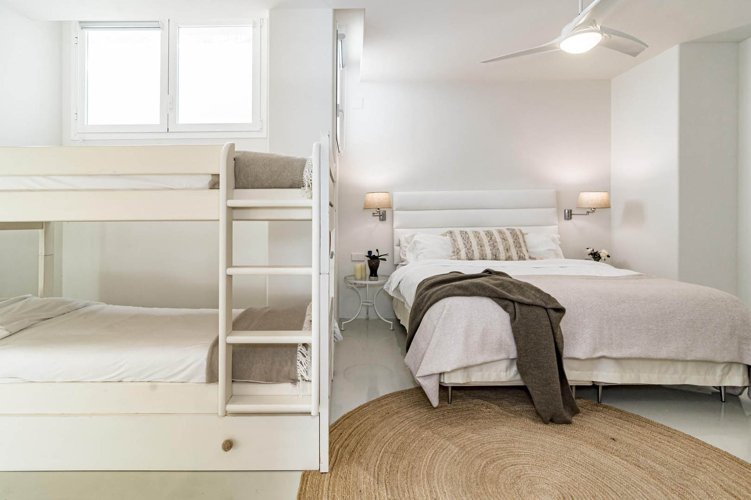Forth bedroom suite of Villa, Marbella luxury Beach House short term rental, located on the beach side at Marbella´s exclusive Golden Mile just steps from the sea