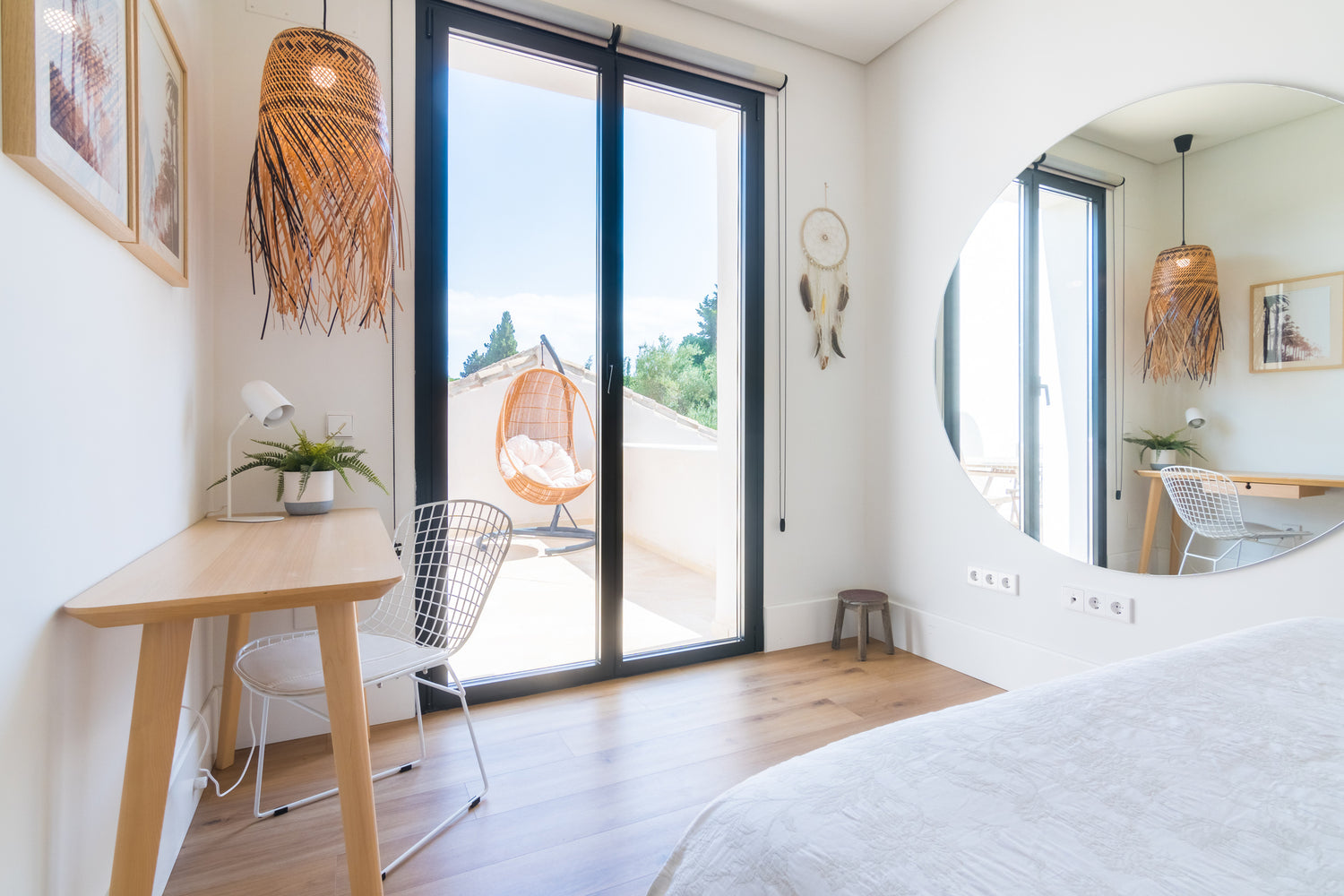 Second bedroom suite of Villa, Marbella luxury Beach House short term rental, located on the beach side at Marbella´s exclusive Golden Mile just steps from the sea